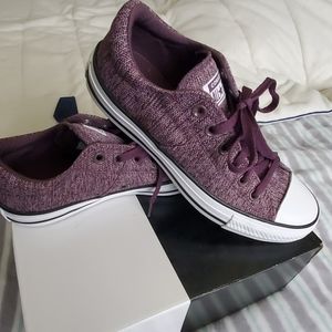 Purple Quilted Converse Low Top